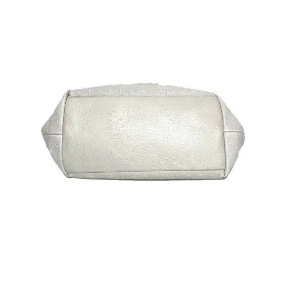 Jimmy Choo White Star Studded Embossed Leather Tote Bag - Picture 8 of 9